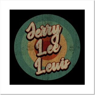 Circle Retro Vintage Jerry Lee Lewis Posters and Art